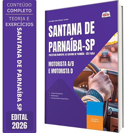 Apostila Prefeitura de Santana de Parnaíba SP 2026 - Motorista A/B e Motorista D