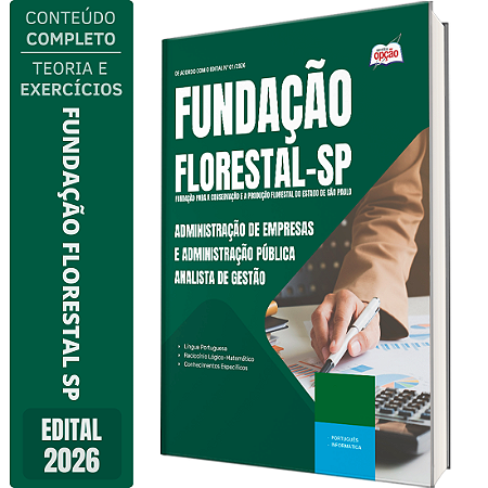 Apostila Fundação Florestal 2026 Analista de Gestão - Administração de Empresas e Administração Pública