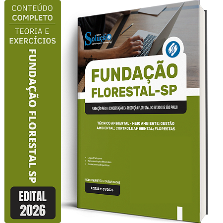 Apostila Fundação Florestal 2026 Técnico Ambiental - Meio Ambiente
