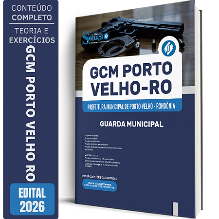 Apostila Prefeitura de Porto Velho RO 2026 GCM - Guarda Municipal
