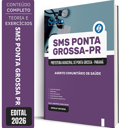 Apostila Prefeitura de Ponta Grossa PR 2026 - Agente Comunitário de Saúde
