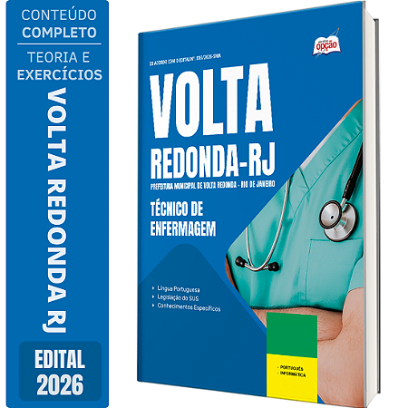 Apostila Prefeitura de Volta Redonda RJ 2026 - Técnico em Enfermagem