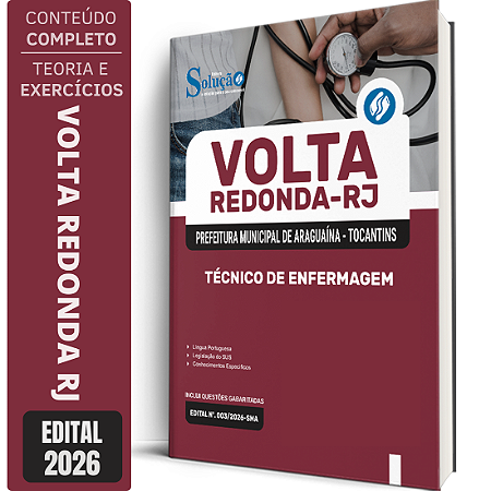 Apostila Prefeitura de Volta Redonda RJ 2026 - Técnico em Enfermagem