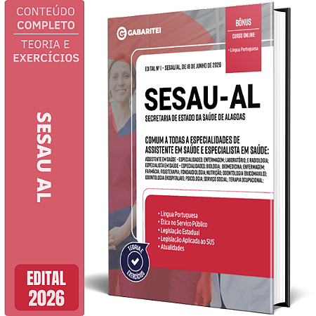 Apostila SESAU AL 2026 - Comum a Todas a Especialidades de Assistente em Saúde e Especialista em Saúde