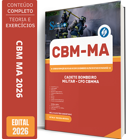 Apostila CBM MA 2026 Cadete Bombeiro Militar - CFO CBMMA