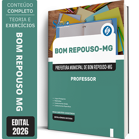 Apostila Prefeitura de Bom Repouso MG 2026 - Professor