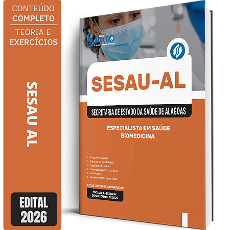 Apostila SESAU AL 2026 Especialista em Saúde - Biomedicina