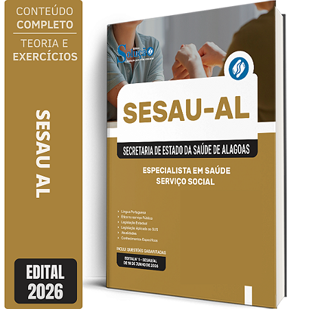 Apostila SESAU AL 2026 - Especialista em Saúde - Serviço Social