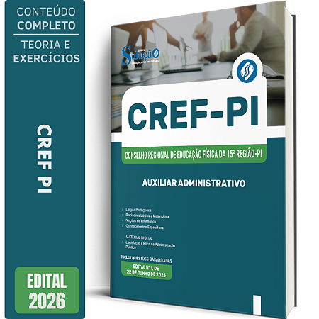 Apostila CREF 15 PI 2026 - Auxiliar Administrativo