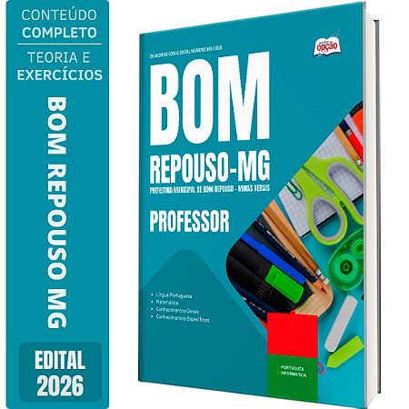 Apostila Prefeitura de Bom Repouso MG 2026 - Professor