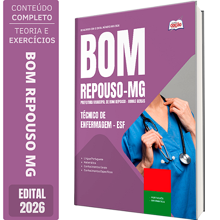 Apostila Prefeitura de Bom Repouso MG 2026 - Técnico de Enfermagem ESF