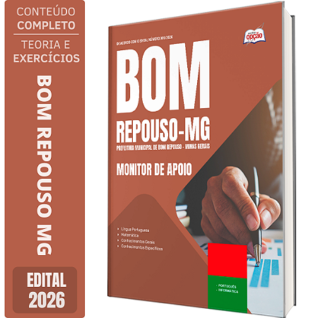 Apostila Prefeitura de Bom Repouso MG 2026 - Monitor de Apoio