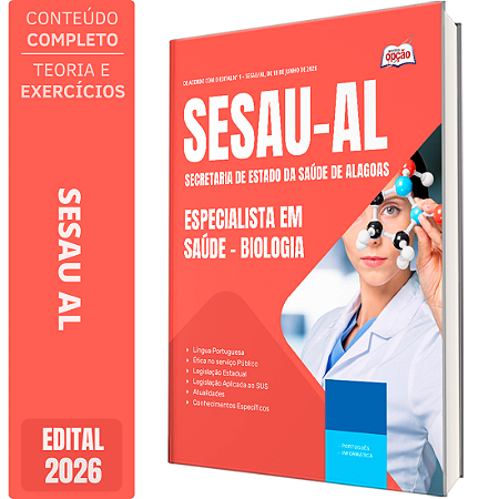 Apostila SESAU AL 2026 Especialista em Saúde - Biologia