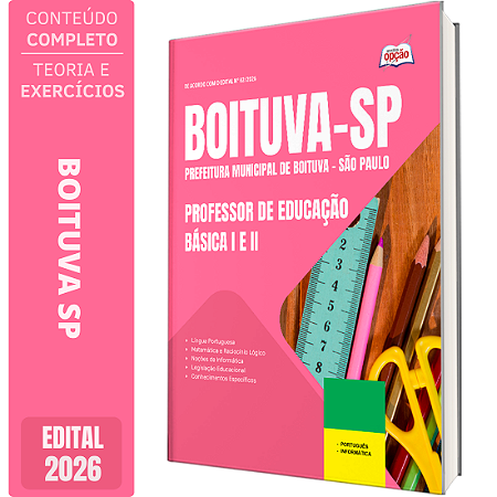 Apostila Prefeitura de Boituva SP 2026 - Professor de Educação Básica 1 e 2