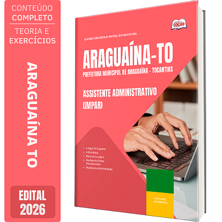 Apostila Prefeitura de Araguaína TO 2026 - Assistente Administrativo (IMPAR)