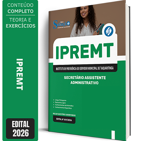 Apostila IPREMT 2026 - Secretário Assistente Administrativo