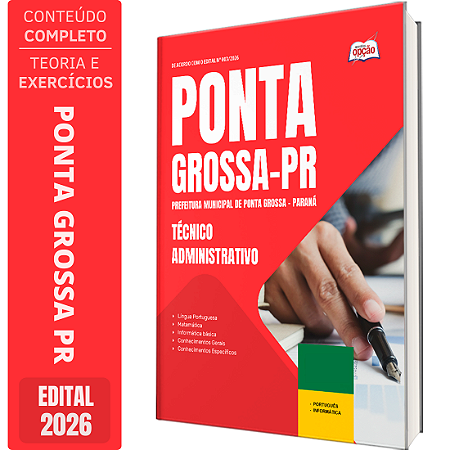 Apostila Prefeitura de Ponta Grossa PR 2026 - Técnico Administrativo