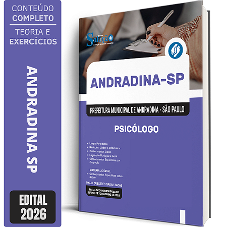 Apostila Prefeitura de Andradina SP 2026 - Psicólogo