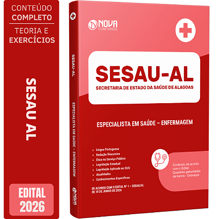 Apostila SESAU AL 2026 Especialista em Saúde - Enfermagem
