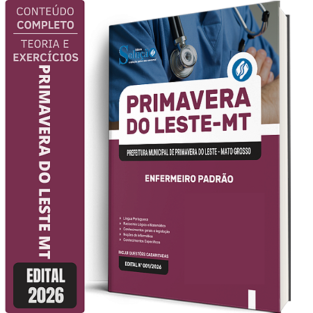 Apostila Prefeitura de Primavera do Leste MT 2026 - Enfermeiro Padrão