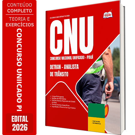 Apostila Concurso Unificado PI 2026 DETRAN - Analista de Trânsito