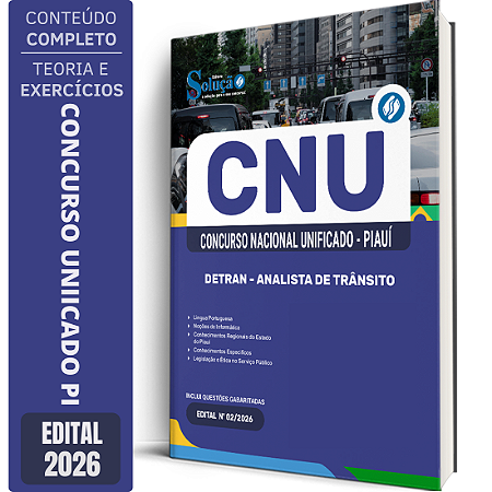 Apostila Concurso Unificado PI 2026 DETRAN - Analista de Trânsito