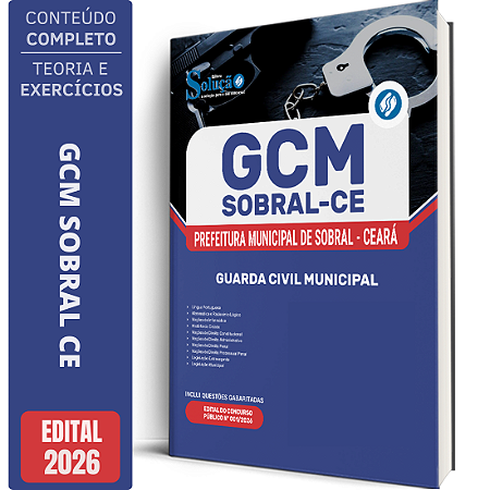 Apostila Prefeitura de Sobral CE 2026 GCM - Guarda Civil Municipal