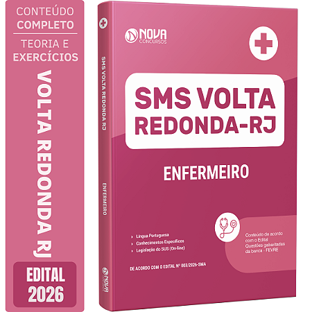 Apostila Prefeitura de Volta Redonda RJ 2026 - Enfermeiro