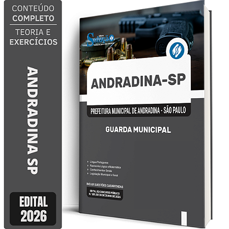 Apostila Prefeitura de Andradina SP 2026 GCM - Guarda Municipal