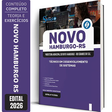 Apostila Prefeitura de Novo Hamburgo RS 2026 - Técnico em Desenvolvimento de Sistemas