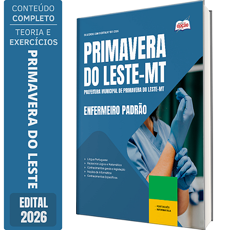 Apostila Prefeitura de Primavera do Leste MT 2026 - Enfermeiro Padrão