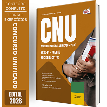 Apostila Concurso Unificado PI 2026 SASC PI - Agente Socioeducativo