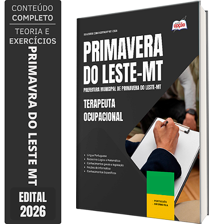 Apostila Prefeitura de Primavera do Leste MT 2026 - Terapeuta Ocupacional