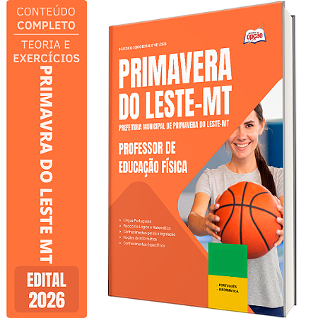 Apostila Prefeitura de Primavera do Leste MT 2026 - Professor de Educação Física