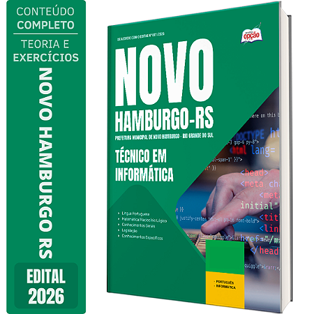Apostila Prefeitura de Novo Hamburgo RS 2026 - Técnico em Informática