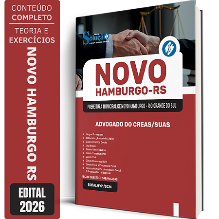 Apostila Prefeitura de Novo Hamburgo RS 2026 - Advogado do CREAS/SUAS