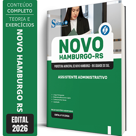 Apostila Prefeitura de Novo Hamburgo RS 2026 - Assistente Administrativo