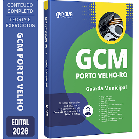 Apostila Prefeitura de Porto Velho RO 2026 GCM - Guarda Municipal