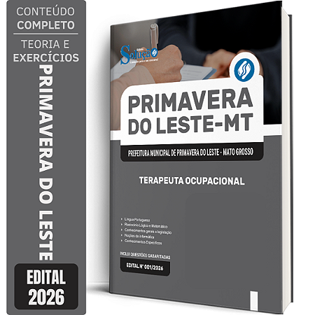 Apostila Prefeitura de Primavera do Leste MT 2026 - Terapeuta Ocupacional