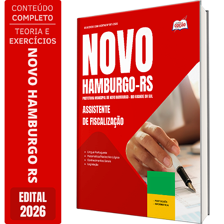Apostila Prefeitura de Novo Hamburgo RS 2026 - Assistente de Fiscalização