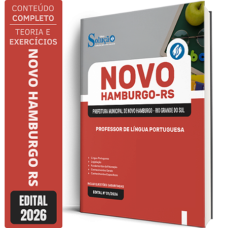 Apostila Prefeitura de Novo Hamburgo RS 2026 - Professor de Língua Portuguesa