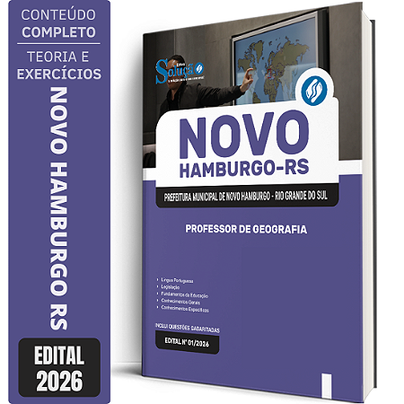 Apostila Prefeitura de Novo Hamburgo RS 2026 - Professor de Geografia