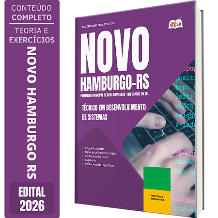 Apostila Prefeitura de Novo Hamburgo RS 2026 - Técnico em Desenvolvimento de Sistemas