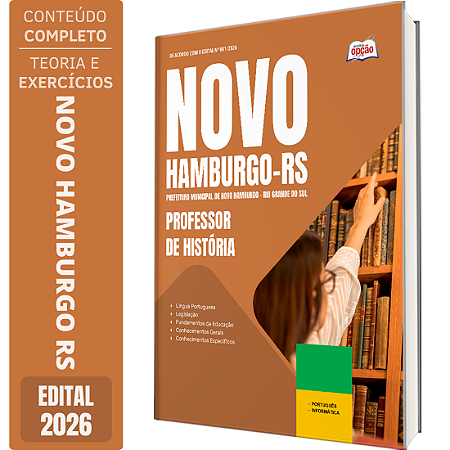 Apostila Prefeitura de Novo Hamburgo RS 2026 - Professor de História