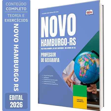 Apostila Prefeitura de Novo Hamburgo RS 2026 - Professor de Geografia