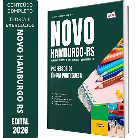 Apostila Prefeitura de Novo Hamburgo RS 2026 - Professor de Língua Portuguesa