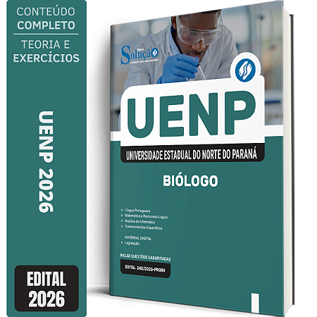 Apostila UENP 2026 Agente Universitário Profissional - Biólogo
