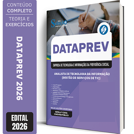 Apostila Dataprev 2026 Analista de Tecnologia da Informação - Gestão de Serviços de TIC