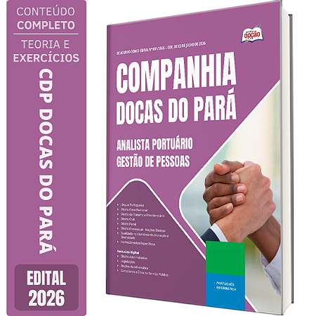Apostila CDP Docas do Pará 2026 Analista Portuário - Gestão de Pessoas