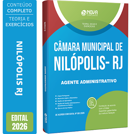Apostila Câmara de Nilópolis RJ 2026 - Agente Administrativo